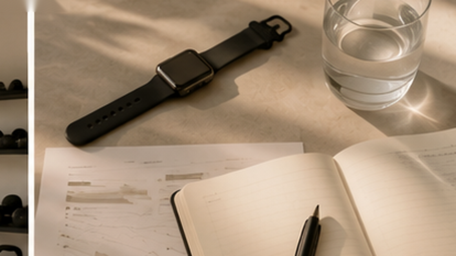 Notebook and wearable used for performance review